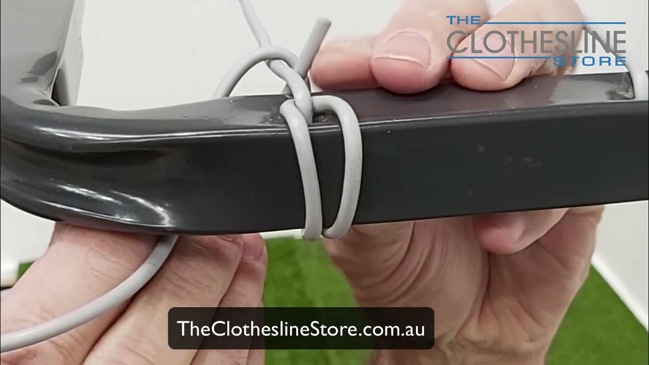 How to Tie the cord of on an Air Dry Clotheslines YouTube