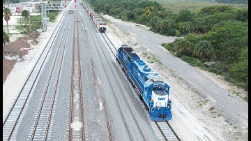 Brightline Construction End of June 2022 Cocoa Curve and City Point Yard