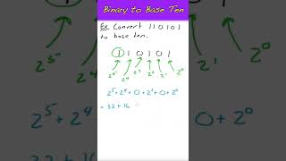 Binary to Base Ten #shorts