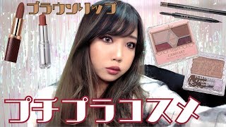 ブラウンリップ可愛い！新しいプチプラコスメでメイク♪軽いレビューも♡
