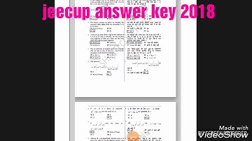 POLYTECHNIc 2018 jeecup answer key