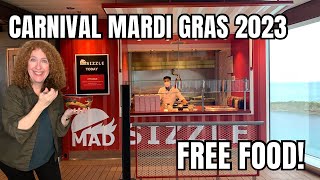 Carnival MARDI GRAS  Review of All Included FREE FOOD!