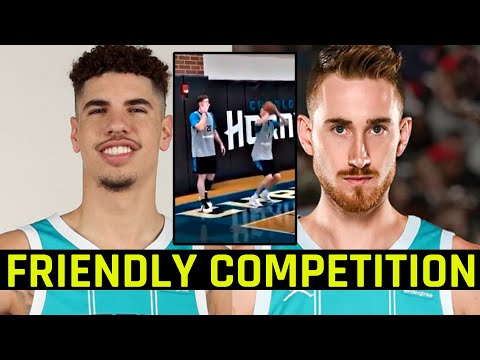 Lamelo Has Shoot Out With Gordon Hayward in 1st Hornets Practice!!! Melo Says He Really Likes Him.