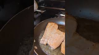 Sauteed Salmon onions and mushrooms