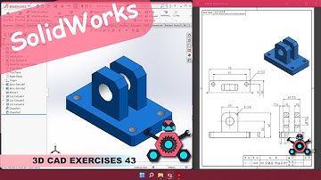 SolidWorks | 3D CAD EXERCISES 43 | StudyCadCam | Solution Tutorial |