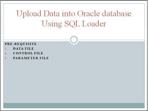 Upload external file data into Oracle database table from Command Line.