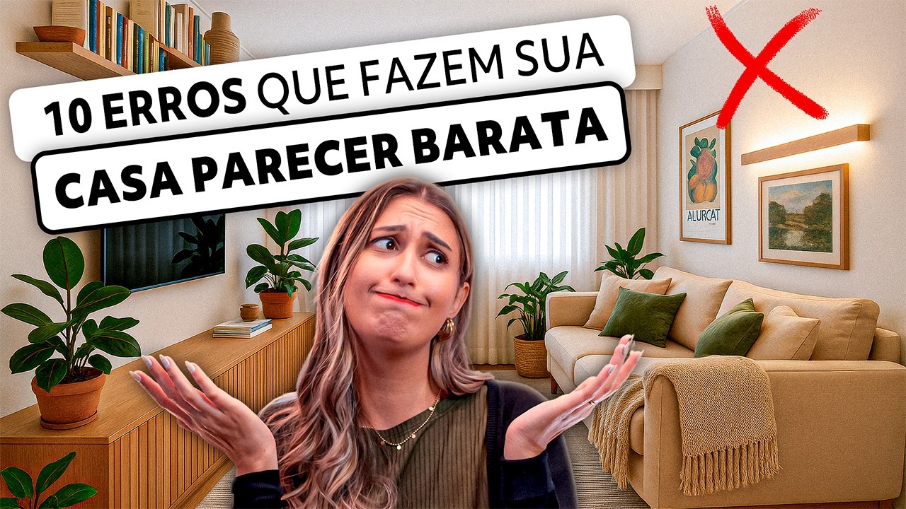10 ERROS que Fazem sua Decoração Parecer BARATA 🏠 (E como evitá-los gastando pouco)