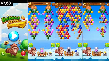 67,68 BUBBLE SHOOTER RACOON, Mobile game gameplay, Android game  gameplay.