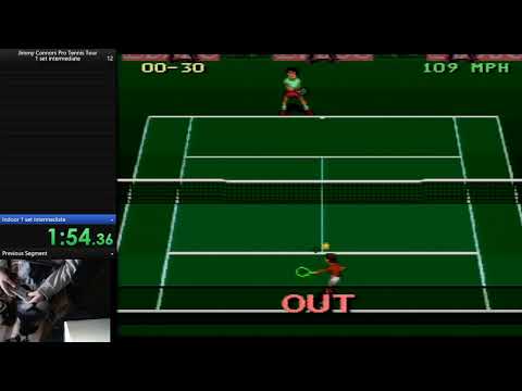 Jimmy Connors Pro Tennis Tour, 1 set - Intermediate Indoor court - 00.03.33 IGT - Speedrun WR