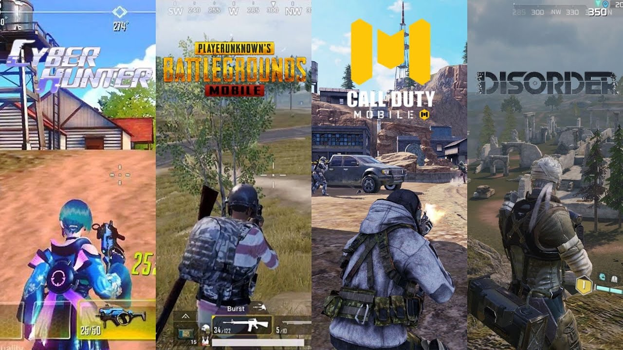 Cyber Hunter VS PUBG Mobile VS Call Of Duty Mobile VS Disorder High Graphics Comparison
