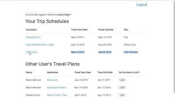 Django Travel Buddy Web App Demo Walkthrough