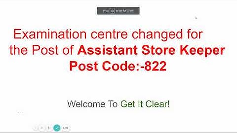 HPSSC Post Code 822 - Change of Examination Centers for the post of Asst Store Keeper