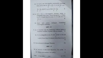 MDU MSc 2 nd semester measure and integration Theory 2021