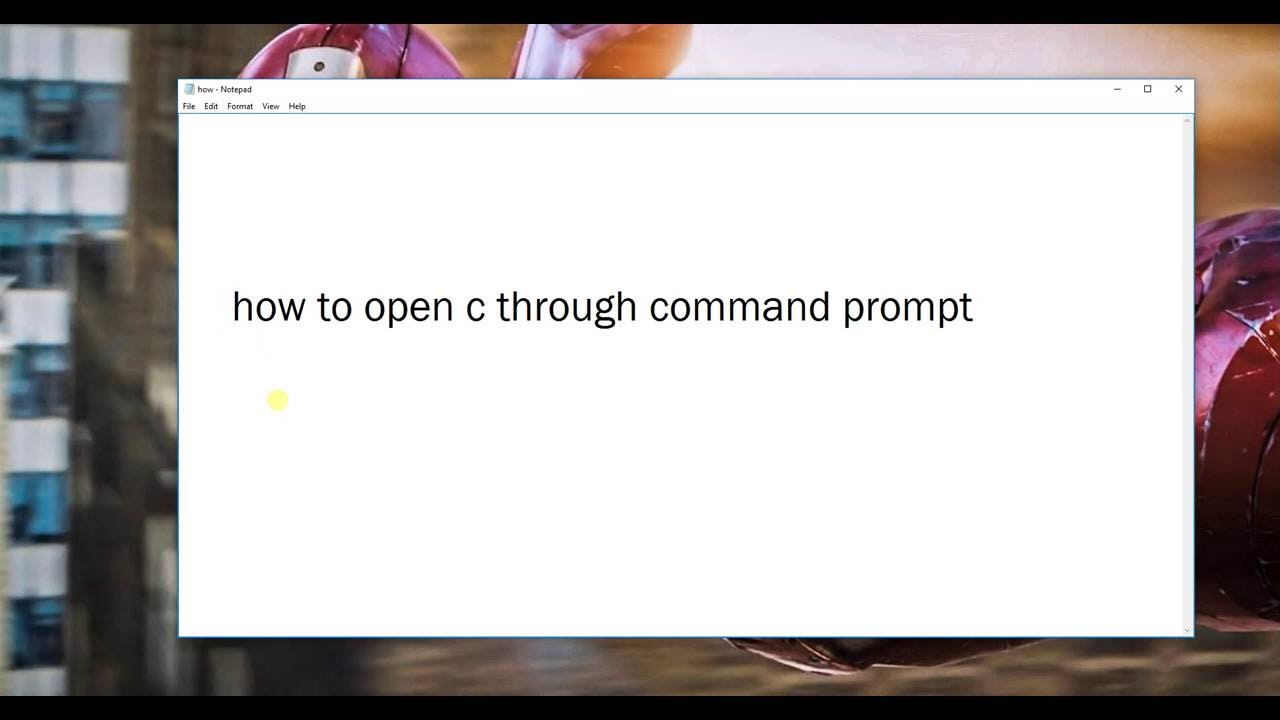 how to open C through command prompt - YouTube
