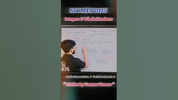 Integer and whole number | by gaurav kumar | ssc mts 2025 | #maths #ssc #mts #tricks #shorts