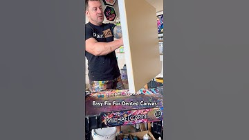 Easy Fix For Dented Canvas 🖼️ #art #arts #artist #arttips #arthacks #arttips #painting #artlesson