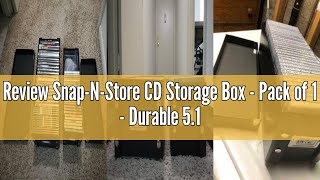 Review Snap-N-Store CD Storage Box - Pack of 1 - Durable 5.1 x 5.1 x 13.2 Inch Disc Holder with Lid