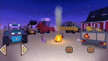 The best stories are told on a farm campfire | Blocky Farming & Racing Simulator