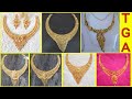 Latest bridal gold necklace and haram designs with weight and price // trisha gold art