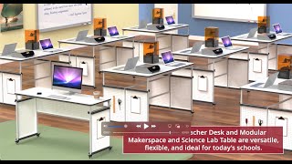 Luxor Modular Makerspace and Science Lab Table (DTTB001), Teacher Desk (DTTB002) - Product Overview