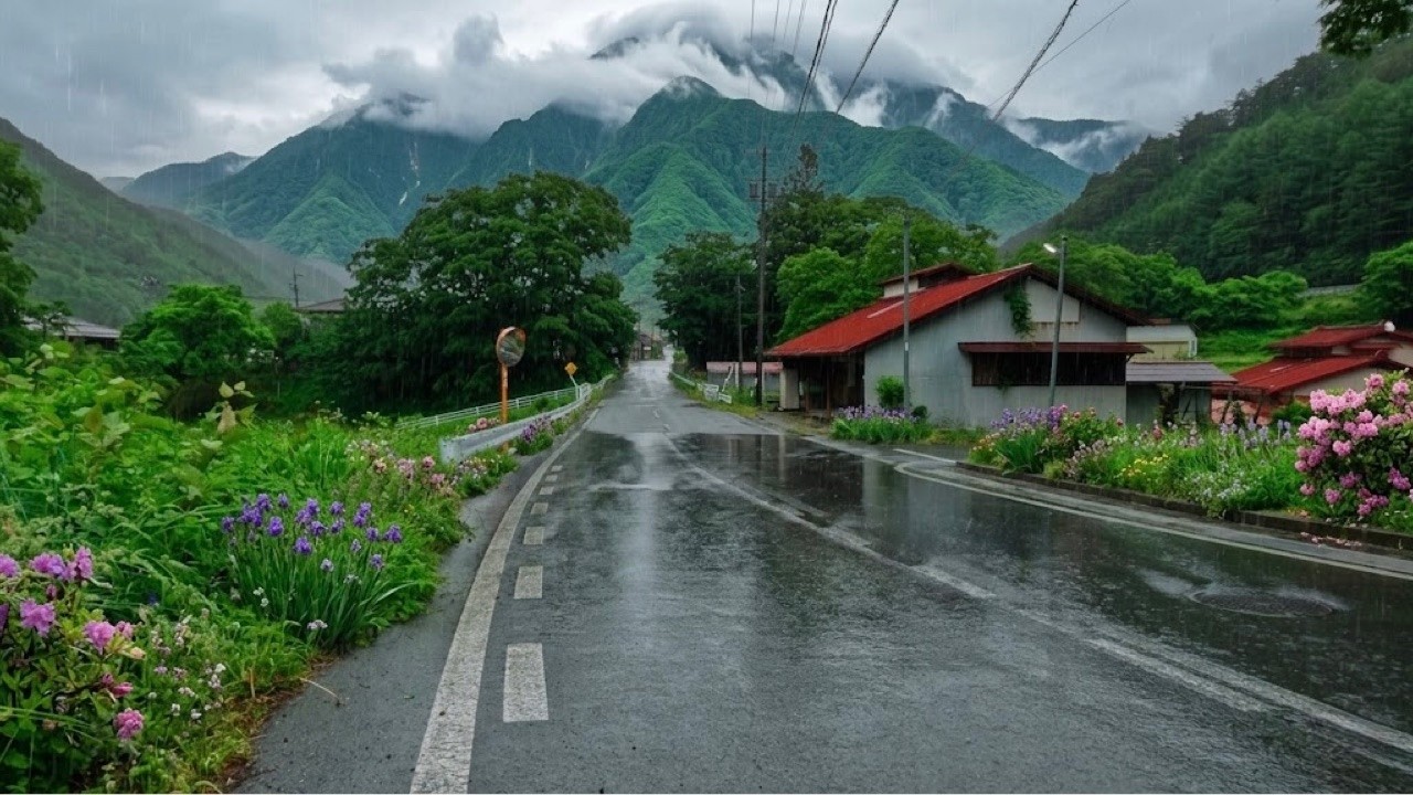 Walking Through a Misty Dream: Rainy Day in Nagano, Japan