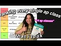 ranking every single ap class i took in high school  (i took 14 !!)