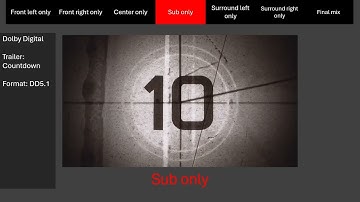 Dolby Countdown trailer (In seperate channels)