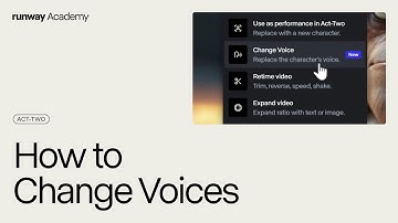 How to Change Voices | Runway Academy