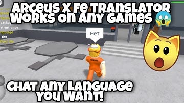 Arceus X Fe Translator Works On Any Games 😱