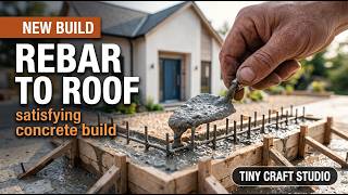 Building a Miniature Modern Concrete House From Scratch — Rebar to Roof (8K Cinematic Build)