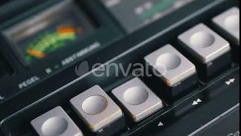 Pushing Play Button on a Vintage Tape Recorder. Transistor Retro Radio | Stock Footage - Videohive