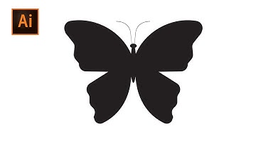 BUTTERFLY Silhouette Design || Illustrator Silhouette Design Tutorial