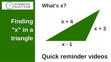 How to find x in a triangle when you know the perimeter