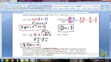 Algebra 2 - 3.3 Composition of Functions