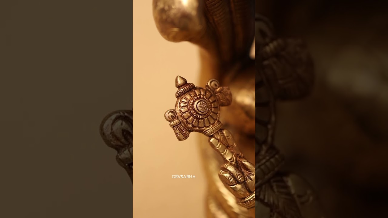 Brass Vishnu Laxmi idol spreads divine blessings and prosperity in your space. 