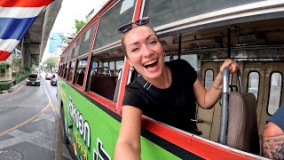 Exploring Bangkok Thailand ON A MYSTERY BUS 🇹🇭