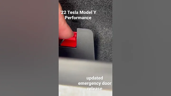 ‘22 Tesla Model Y Performance updated rear emergency door release - Fremont