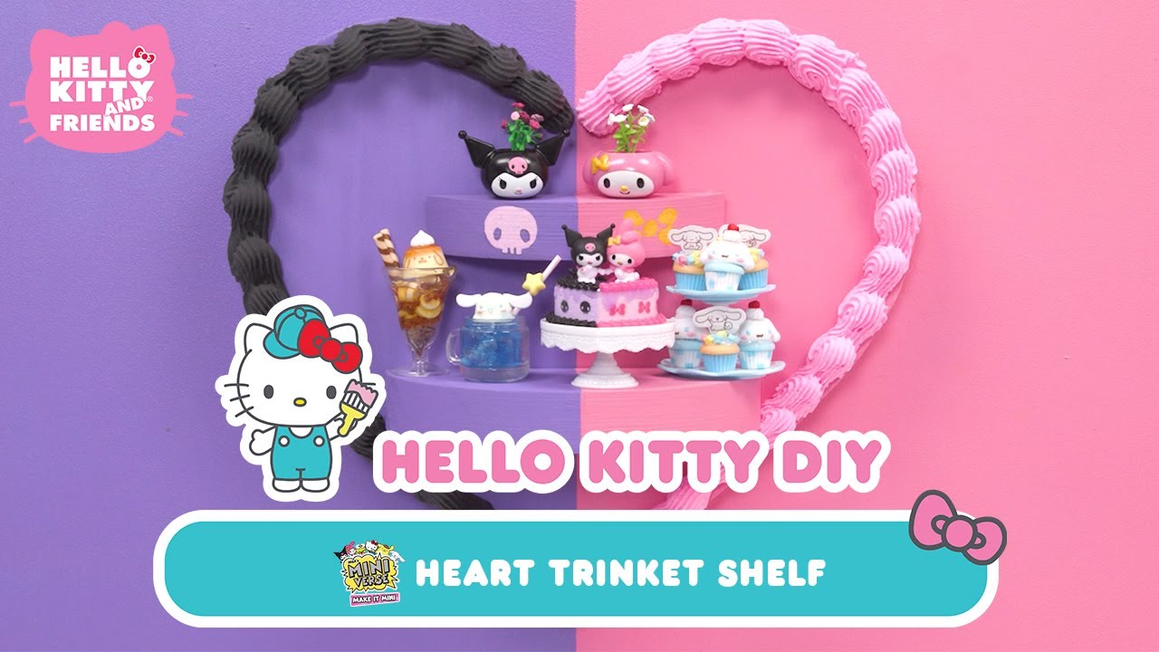Hello Kitty and Friends x Miniverse Heart Trinket Shelf | Hello Kitty DIY