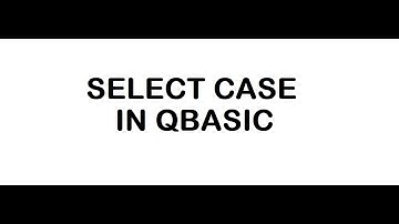 SELECT CASE IN QBASIC