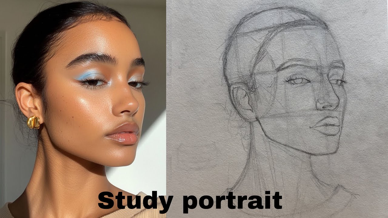 How to draw a portrait using the loomis method - YouTube