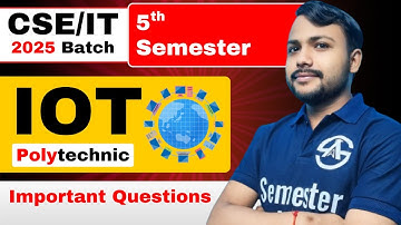 Internet of Things | 5th Semester | Most Important Questions |  Revision with Important Topics