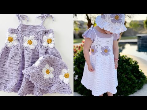Crochet Field of Daisies Sun Dress