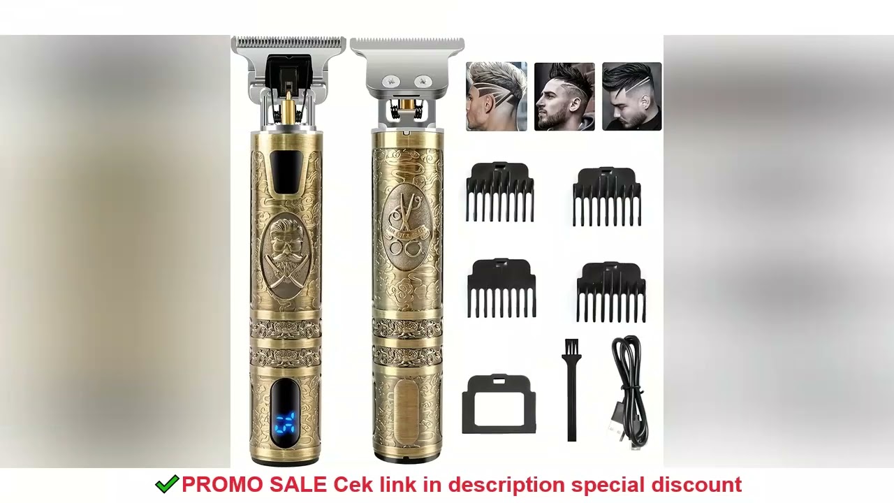 Electric Hair Clipper With LCD Display Oil Head Hair Cutting Machine Hair Beard Trimmer Rechargeable