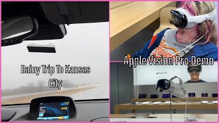 Rainy Trip To Kansas City + Apple Vision Pro Demo | VLOG 1039