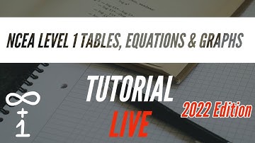 NCEA Level 1 Tables Equations and Graphs | 06 Nov 22