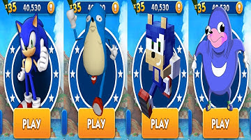 Sonic Dash vs Hedgehog Craft Run vs Go Sanic Goo vs Ugandan Sonic MEME - All Characters Unlocked