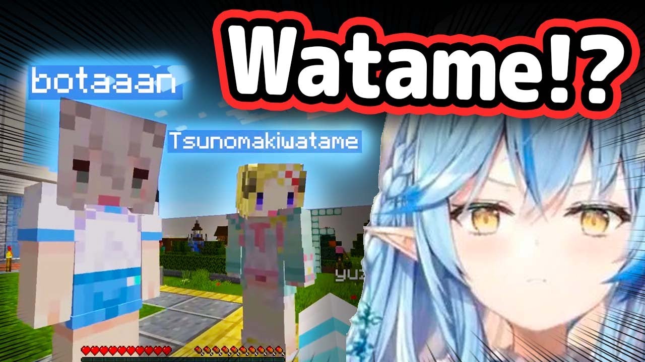 Lamy Notices Botan and Watame Standing Next To Each Other and Beats Up Watame【Hololive】