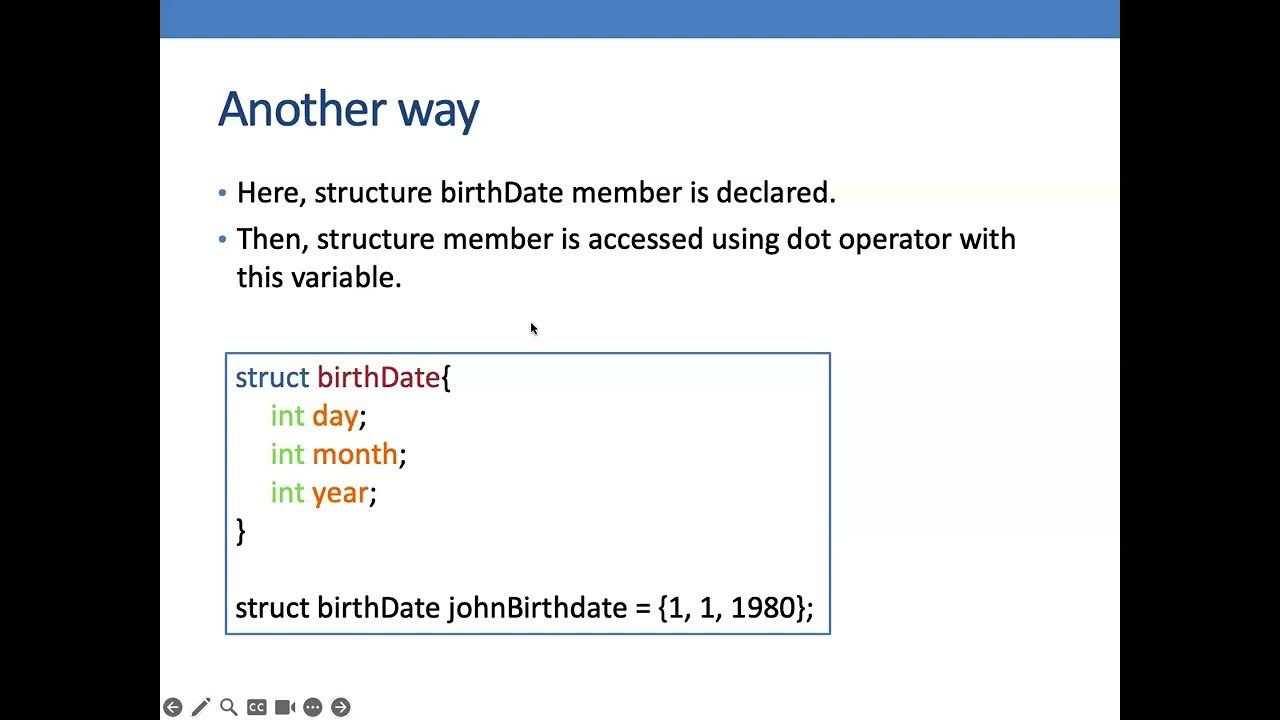 2 - Initializing and Accessing a Structure Member - YouTube