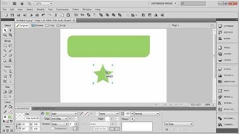 Fireworks CS5. Tutorial. Creating Vector Shapes. (3 of 6).wmv