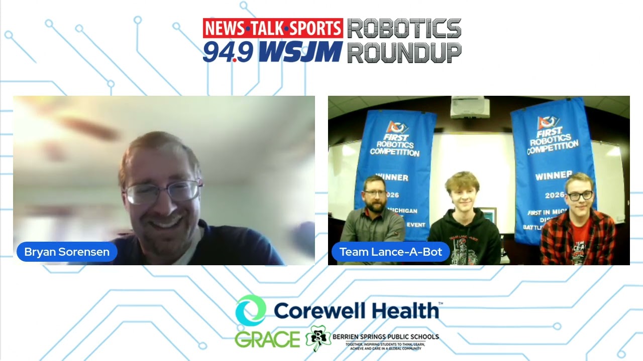 Robotics Roundup is presented by Corewell Health in Southwest Michigan, with supporting sponsorship from WR Grace in South Haven and Berrien Springs Public Schools.
